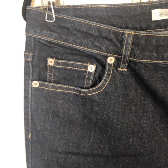Woolrich 93% Cotton Dark Wash Five Pocket Straight Leg Jeans Size 12 - Picture 5 of 10